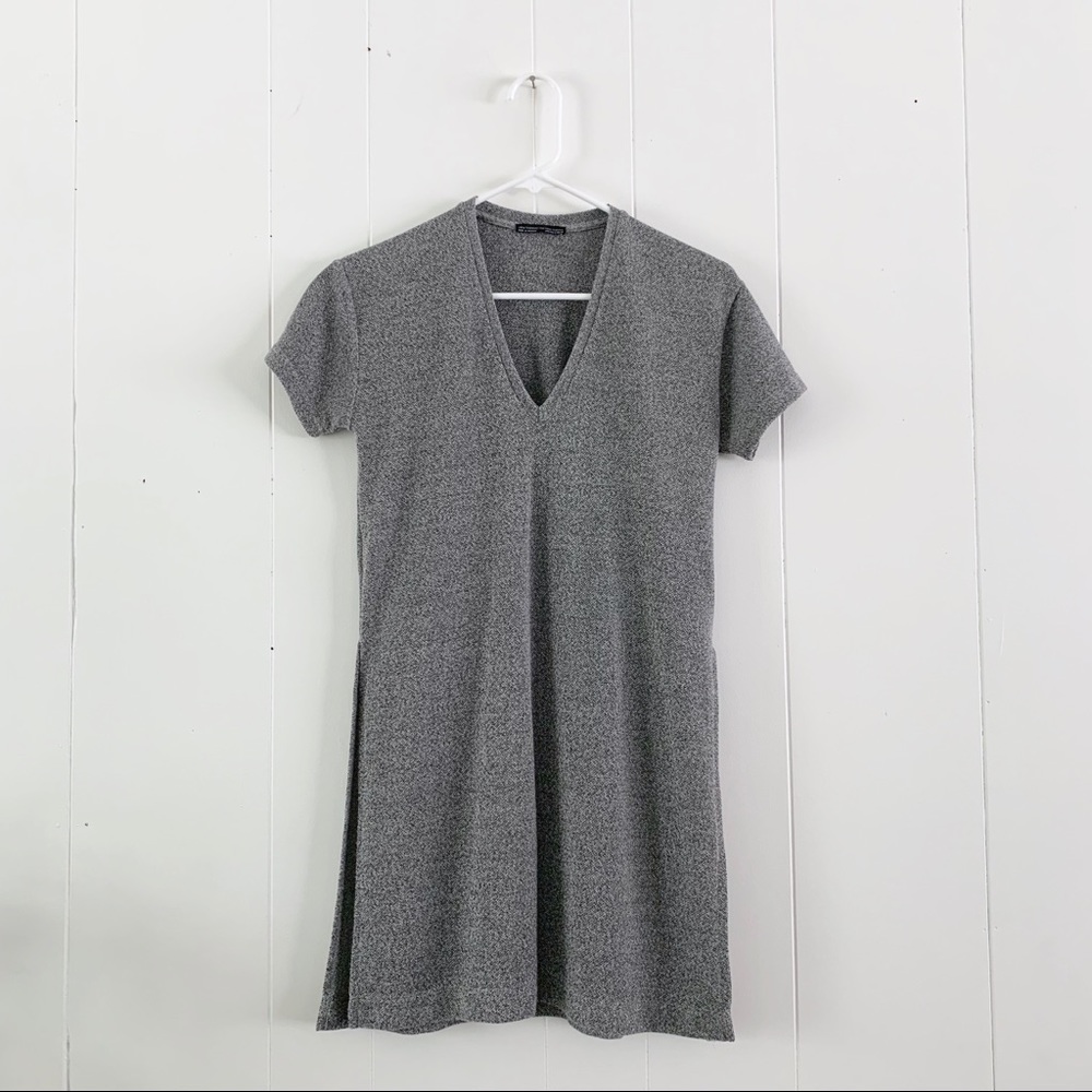 Zara Grey Side Slit Tunic Tee - Picture 3 of 7